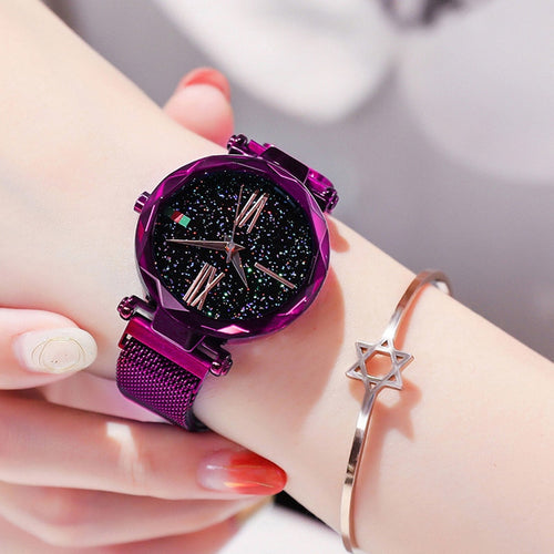Luxury Purple Female Watch