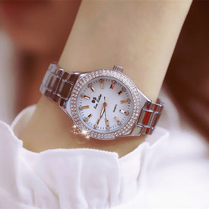 Luxury Brand lady Crystal Quartz Watch